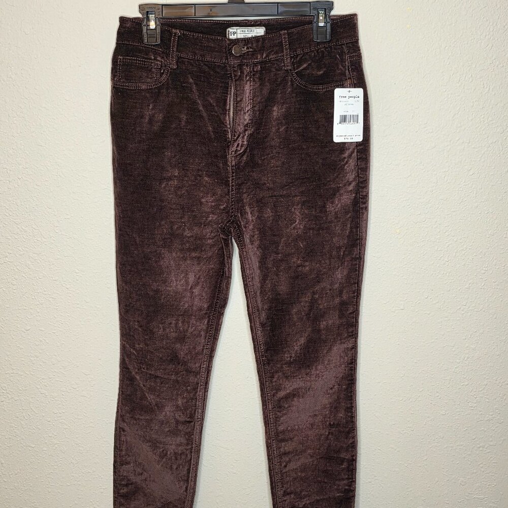 NWT Free People Women's Mulberry Velvet Pants, Size 29"